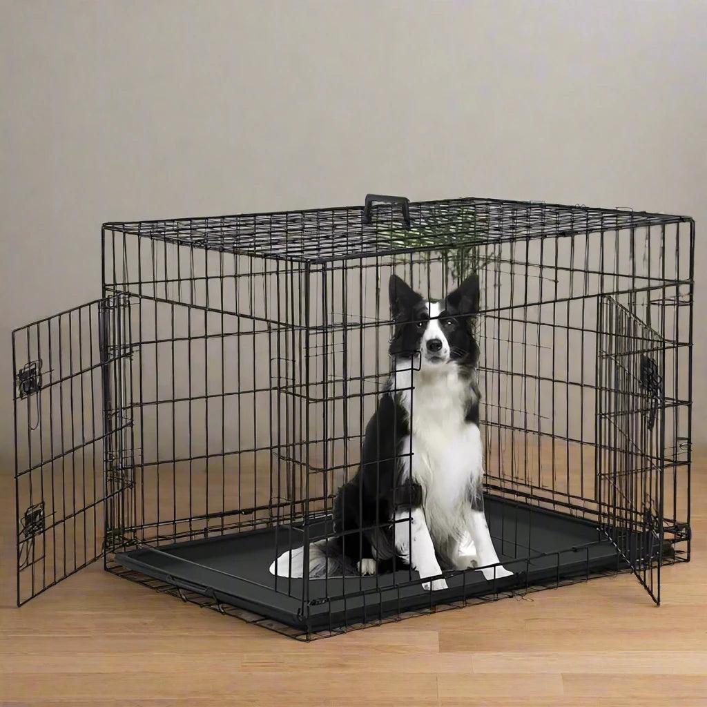 Folding Metal Dog Crate (48") - Teiin